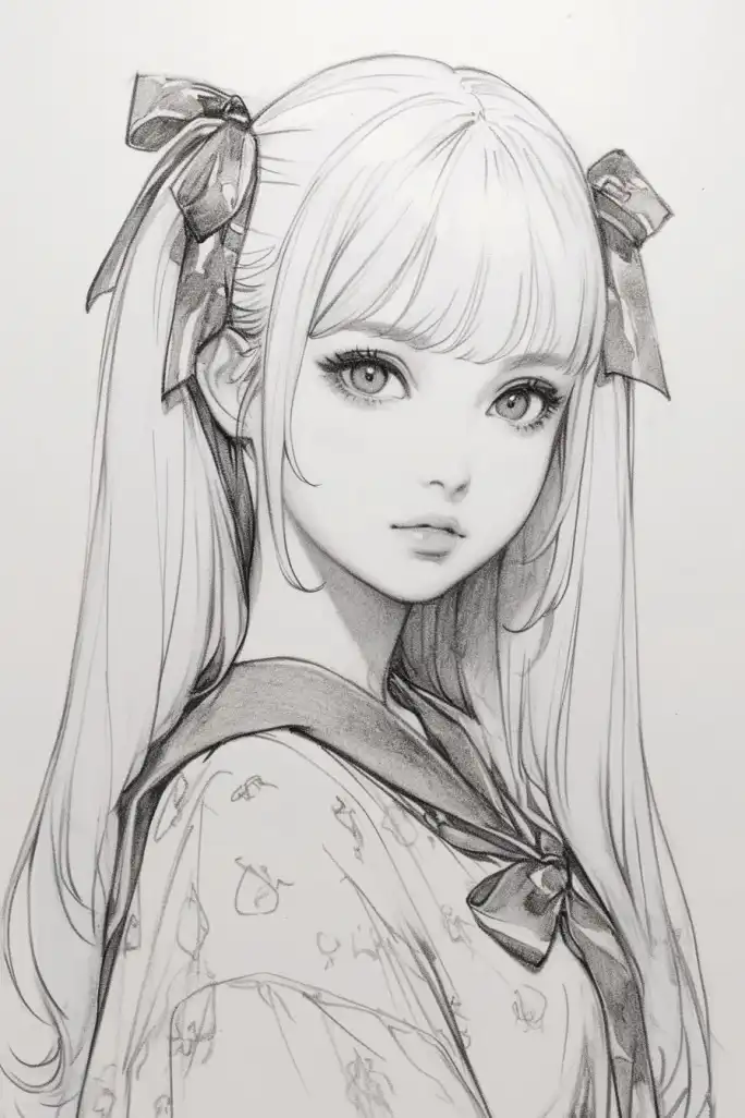 Sketch anime style